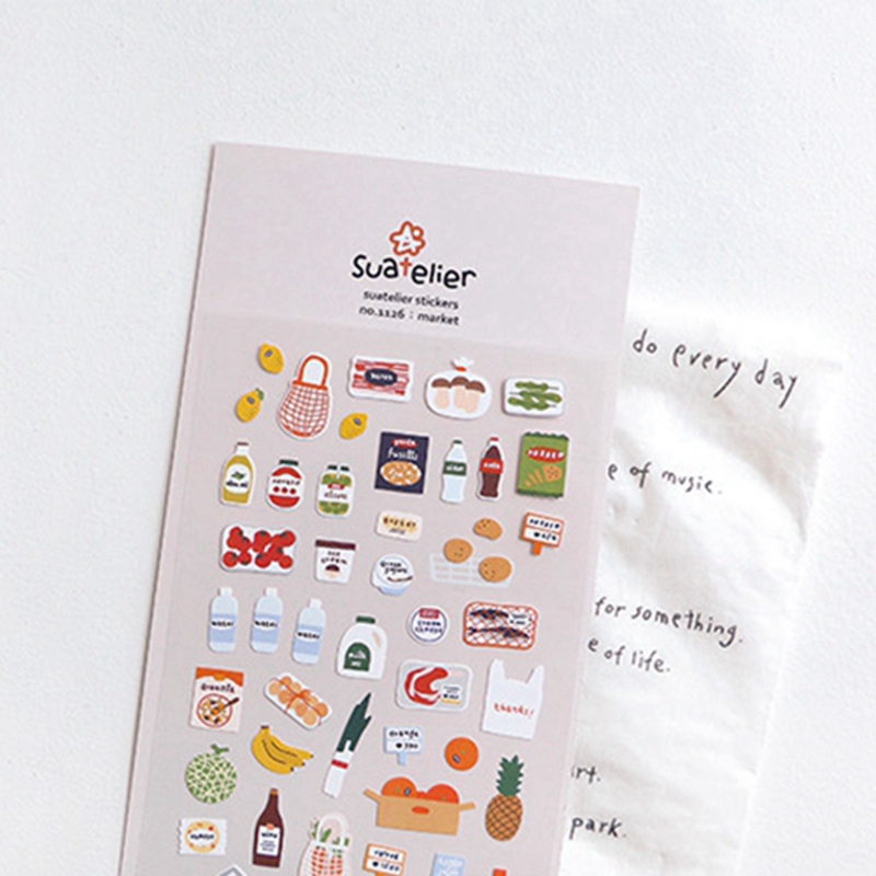 Junk Food Snacks - Suatelier No.1126 “Market” Etiket Scrapbooking Sevimli