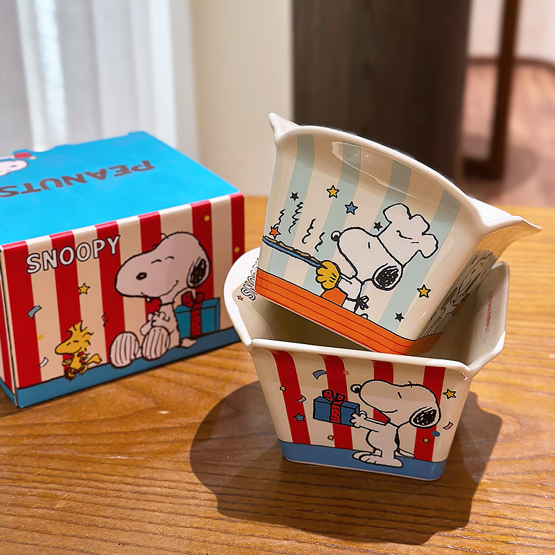 Food Snacks Brands - Snoopy Ortak Markalı Seramik Patlamış Mısır