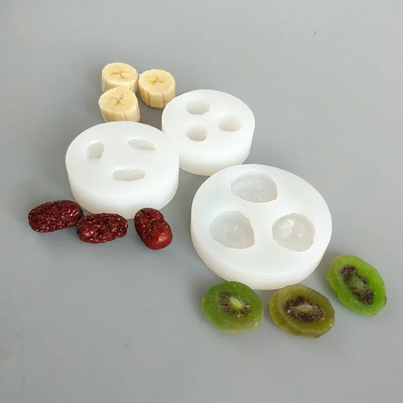 Dried Fruit Mix - 3d Meyve Silikon Kalıplar Muz Dilimleri