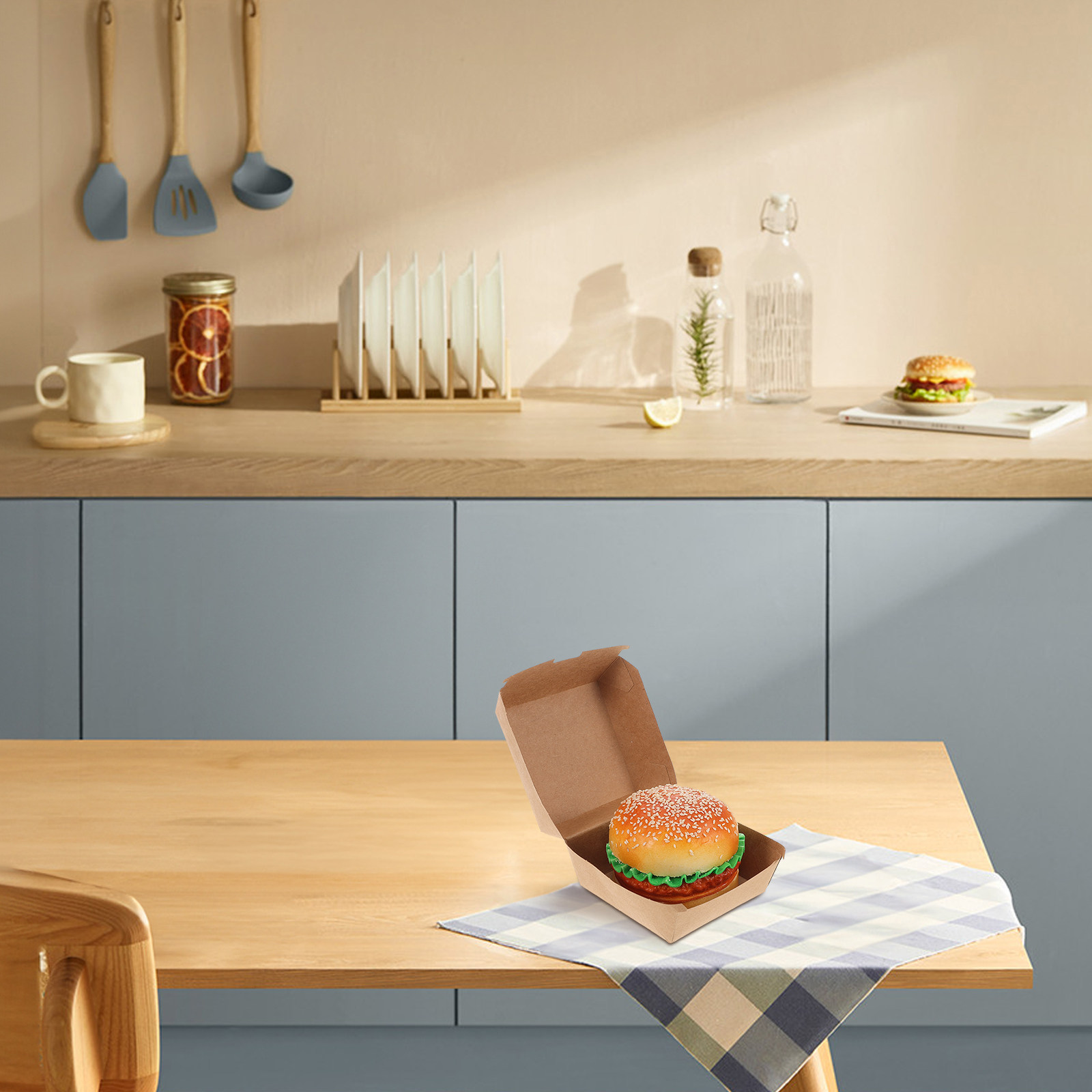30 Adet Burger Kutusu Kraft Ka - Food Snacks In Usa incelemesi ve fiyatı